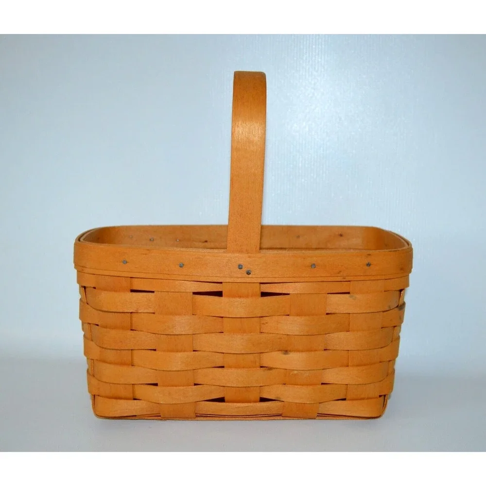 Longaberger 1999 Medium Key Basket Stars & Striped Cloth Liner Clear‎ Protector